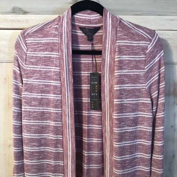 🌺🌼Mix by 41 Hawthorne Pink Striped Cardigan - Picture 6 of 14